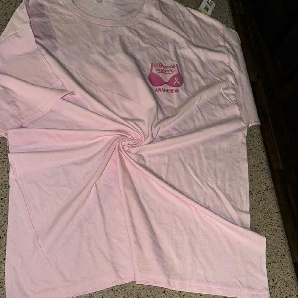 Breast cancer awareness Light Pink Crew Neck Short Sleeve T-Shirt